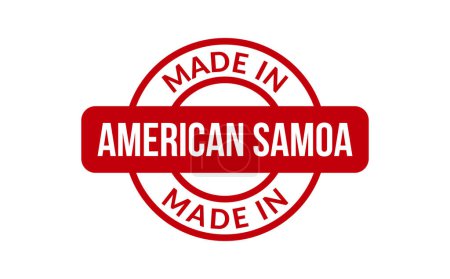 Ilustración de Hecho en American Samoa sello de goma - Imagen libre de derechos