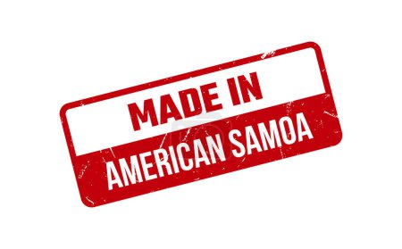 Ilustración de Hecho en American Samoa sello de goma - Imagen libre de derechos