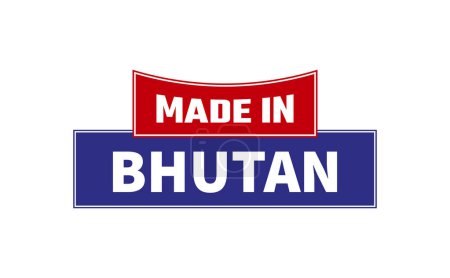 Illustration for Made In Bhutan Seal Vector - Royalty Free Image