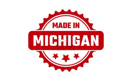 Illustration for Made In Michigan Rubber Stamp - Royalty Free Image