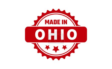 Ilustración de Hecho en Ohio sello de goma - Imagen libre de derechos