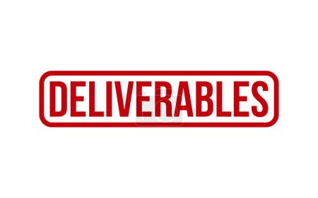 Illustration for Red Deliverables Rubber Stamp Seal Vector - Royalty Free Image