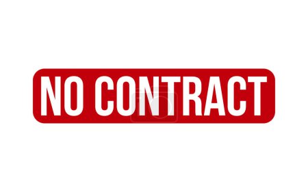No Contract Rubber Stamp Seal Vector
