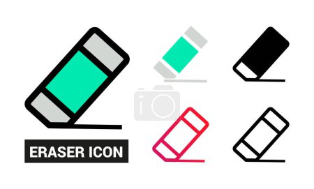 Eraser Icon Set Vector Illustration