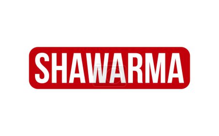 Téléchargez les illustrations : Timbre Shawarma. Grunge en caoutchouc Shawarma rouge Timbre - en licence libre de droit