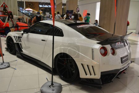 Photo for QUEZON CITY, PH - NOV 27 - Nissan GTR at Element Tricks car show on November 27, 2021 in Quezon City, Philippines. Element Tricks is a nationwide car show held in the Philippines. - Royalty Free Image