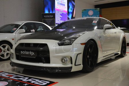 Photo for PARANAQUE, PH - NOV 28 - Nissan GTR at Bumper to Bumper Car Show on November 28, 2021 in Paranaque, Philippines. Bumper to Bumper is a nationwide car show held annually in the Philippines. - Royalty Free Image