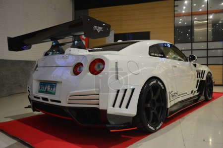 Photo for PARANAQUE, PH - NOV 28 - Nissan GTR at Bumper to Bumper Car Show on November 28, 2021 in Paranaque, Philippines. Bumper to Bumper is a nationwide car show held annually in the Philippines. - Royalty Free Image