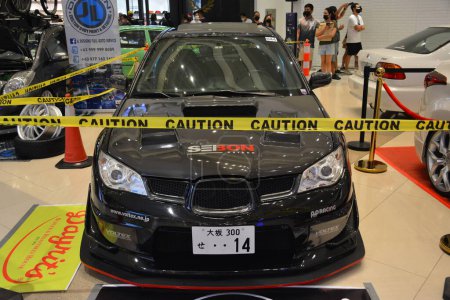 Photo for PARANAQUE, PH - DEC 18 - Subaru wrx sti at All In car show on December 18, 2021 in Paranaque, Philippines. All In is an annual car show held in the Philippines. - Royalty Free Image