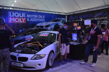 Photo for PASAY, PH - APR. 10 - Liquimoly booth at Manila International Auto Show on April 10, 2022 in Pasay, Philippines. Manila International Auto Show is a annual show held in Philippines. - Royalty Free Image