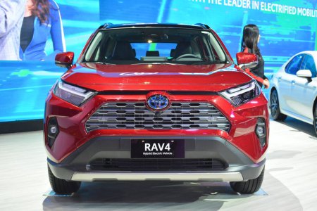 Photo for PASAY, PH - SEPT 17 - Toyota rav 4 hev at Philippine International Motor Show on September 17, 2022 in Pasay, Philippines. P.I.M.S. is a car show event held in Philippines. - Royalty Free Image