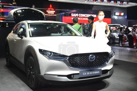Photo for PASAY, PH - SEPT 17 - Mazda cx30 m hybrid at Philippine International Motor Show on September 17, 2022 in Pasay, Philippines. P.I.M.S. is a car show event held in Philippines. - Royalty Free Image