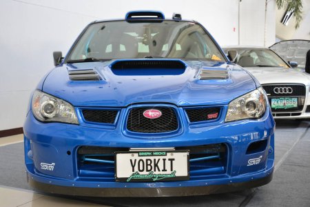 Photo for PASAY, PH - MAR 4 - Subaru sti impreza at JDM Underground car show on March 4, 2023 in Pasay, Philippines. JDM Underground is a car show event in Philippines. - Royalty Free Image