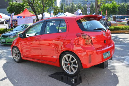 Photo for PASAY, PH - MAY 6 - Toyota vitz at Toyota group 20 on May 6, 2023 in Pasay, Philippines. Toyota group 20 is a car meet event held in Philippines. - Royalty Free Image