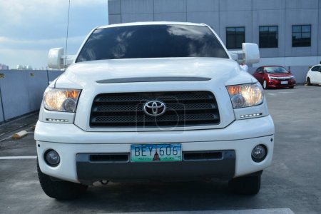 Photo for PASIG, PH - APR 30 - Toyota tundra at tastefully built on April 30, 2023 in Pasig, Philippines. Tastefully built is a car meet group in Philippines. - Royalty Free Image