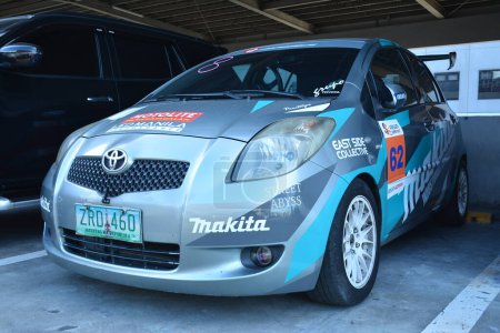 Photo for PASIG, PH - APR 30 - Toyota vitz at tastefully built on April 30, 2023 in Pasig, Philippines. Tastefully built is a car meet group in Philippines. - Royalty Free Image