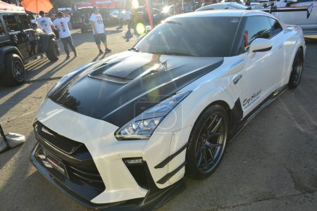 Photo for PASAY, PH - DEC 2 - Nissan gtr at Bumper to Bumper 19 December 2, 2023 in Pasay, Philippines. Bumper to Bumper is a nationwide car show held in the Philippines. - Royalty Free Image