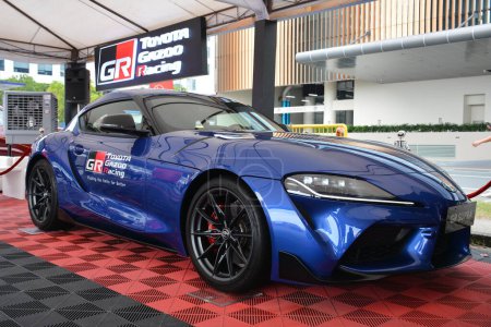 Photo for PASAY, PH - NOV 18 - Toyota supra grs at Auto focus test drive on November 18, 2023 in Pasay, Philippines. Auto focus is a car test drive event held in Philippines. - Royalty Free Image