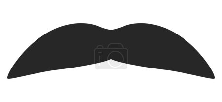 Ilustración de Chevron Moustache Barba estilo hombres ilustración bigote para el cabello facial. Vector negro masculino Plantilla de moda set de colección de peluquería plana. Elegante peinado aislado contorno sobre fondo blanco. - Imagen libre de derechos