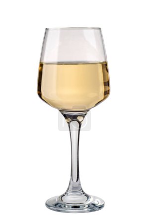 Téléchargez les photos : Gobelet de vin blanc isolé sur blanc avec chemin de coupe inclus - en image libre de droit
