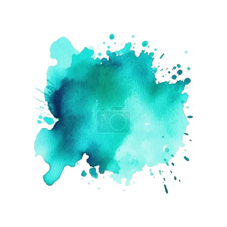 Illustration for Watercolor brush stroke and texture. Grunge vector abstract hand - painted element - Royalty Free Image