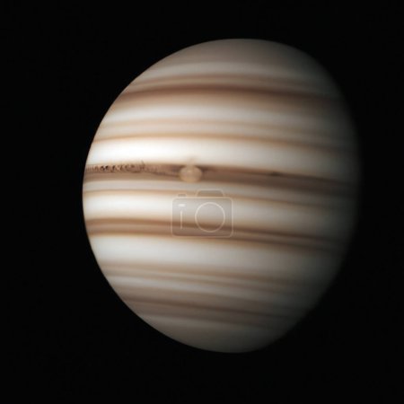 Foto de Jupiter is the largest planet in the solar system and the fifth furthest from sun. Along with Saturn, Jupiter is classified as a gas giant. The Great Red Spot is a giant storm. Cosmology and physics - Imagen libre de derechos