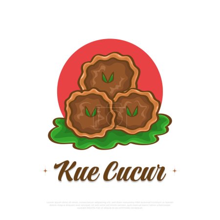 Téléchargez les illustrations : Illustration de Kue Cucur, Snack traditionnel d'Asie du Sud-Est, Indonésie comprise. Illustration vectorielle de Kue Cucur ou Khanom Fak Bua - en licence libre de droit