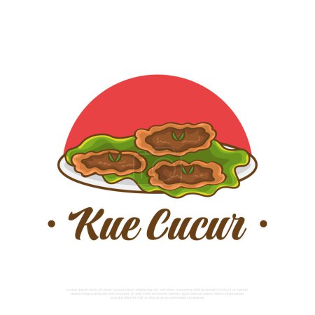 Ilustración de Kue Cucur Ilustración, Snack tradicional del sudeste asiático, incluyendo Indonesia. Kue Cucur o Khanom Fak Bua Vector Ilustración - Imagen libre de derechos