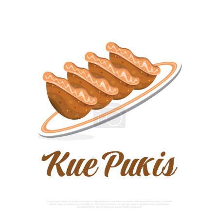 Ilustración de Ilustración de Kue Pukis, Pastel tradicional indonesia. Kue Pancong Vector Ilustración - Imagen libre de derechos