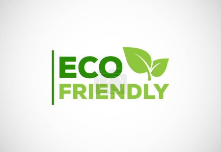 Illustration for Eco friendly icon. Eco friendly and organic labels sign. Healthy natural product label design vector illustration - Royalty Free Image