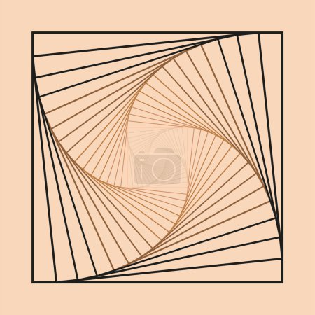 Illustration for Sacred Geometry Clipart. Procreate Geometric Structure illustration. Contemporary Line Art. - Royalty Free Image