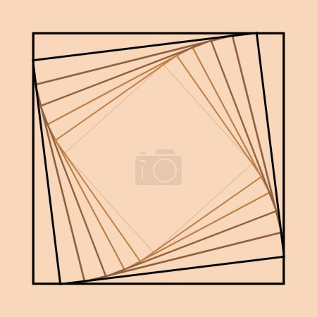 Illustration for Sacred Geometry Clipart. Procreate Geometric Structure illustration. Contemporary Line Art. - Royalty Free Image