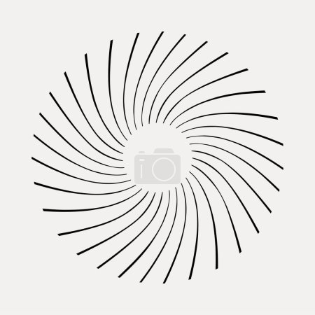 Photo for Geometric form, modern round shape. Suitable for graphic prints and posters, branding and logo design templates, frames and photo overlays. Geometric Line Art. Vector Graphic. - Royalty Free Image