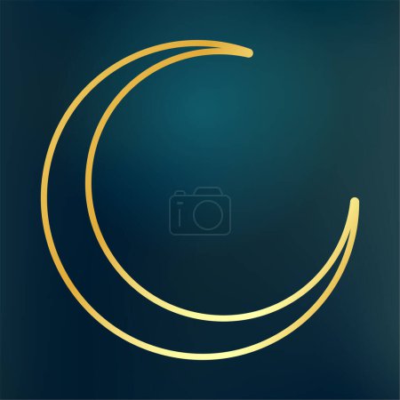 Photo for Minimalist Femininity clean and simple Stellar design element. Vector Graphic. Golden Option. - Royalty Free Image