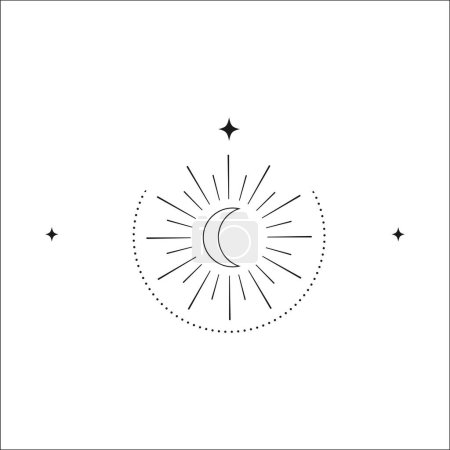 Photo for Minimalist Femininity clean and simple Stellar design element. Vector Graphic. - Royalty Free Image