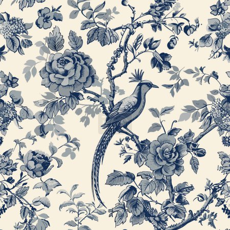 Mit zarten Blumen, Wildblumen und romantischen Motiven ist dieses nahtlose Muster perfekt gefertigt.