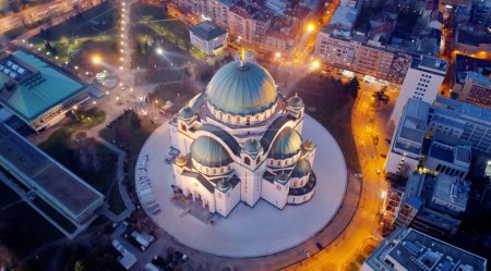 Photo for View of Saint Sava, orthodox church in Belgrade, Serbia. - Royalty Free Image