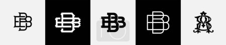 Téléchargez les illustrations : Lettres initiales BB Monogram Logo Design Bundle - en licence libre de droit