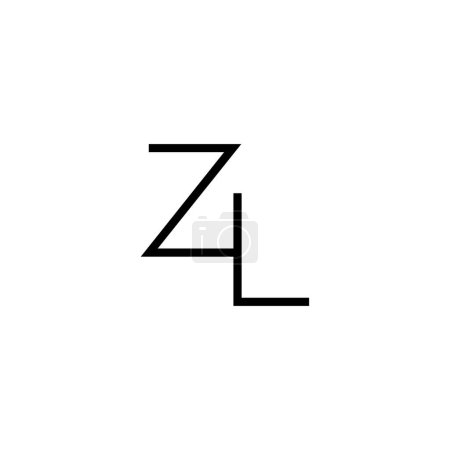 Minimale Buchstaben ZL Logo Design