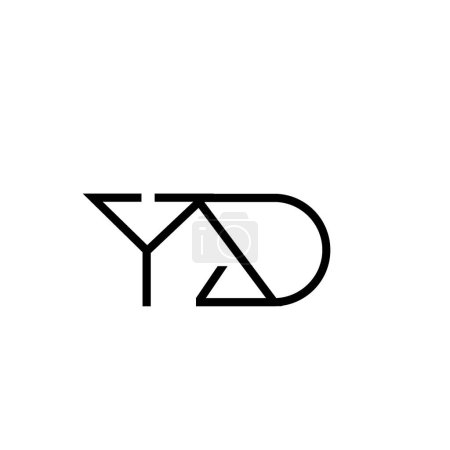 Minimal Letters YD Logo Design
