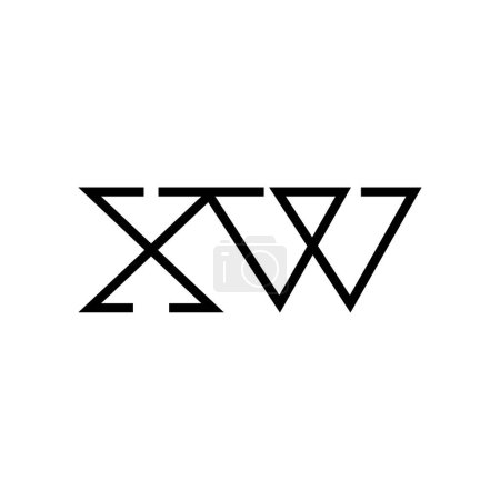 Minimal Letters XW Logo Design