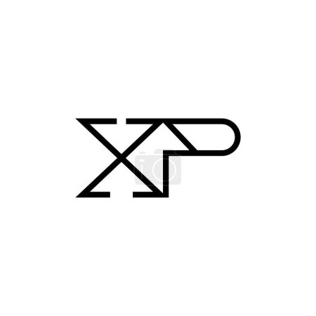 Minimale Buchstaben XP Logo Design
