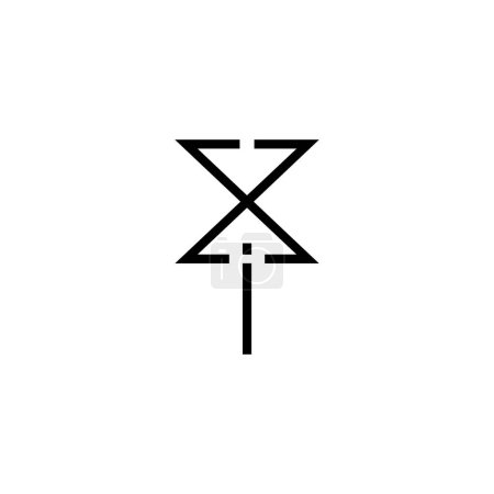 Minimale Buchstaben XI Logo Design