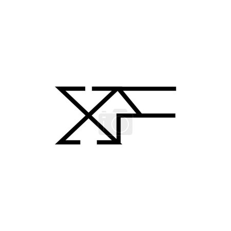 Cartas mínimas Diseño de Logo XF