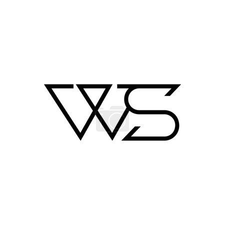 Minimal Letters WS Logo Design