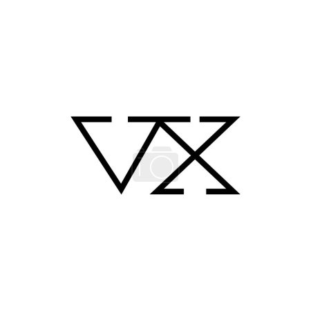 Minimal Letters VX Logo Design