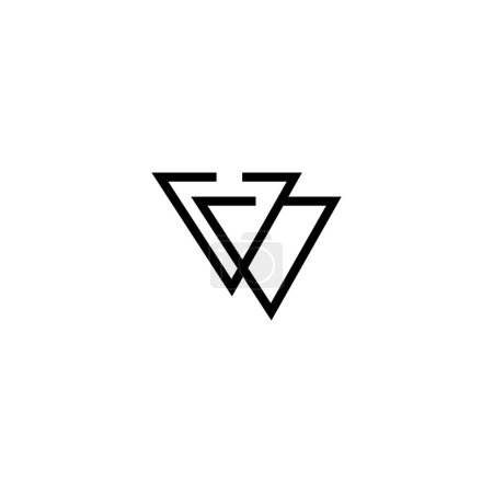Letras mínimas VV Logo Design