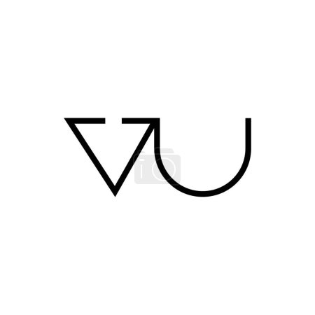 Minimal Letters VU Logo Design