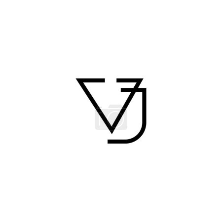 Lettres minimales VJ Logo Design
