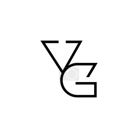 Minimale Buchstaben VG Logo Design